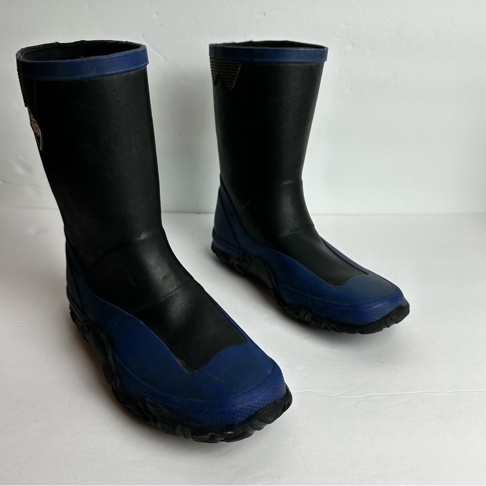 Muck Rain Boots Kids Size 4 EU 34 Shoes Waterproof Chore Hunting Farm Blue Black